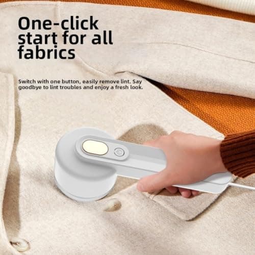 Rechargeable Fabric Shaver Electric Lint Remover with Type-C Charging for Knitwear Wool - Powerful Bobble Trimmer White(Purple) — view 6