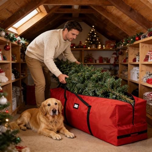 Christmas Tree Bag Waterproof Organizer with Wheels and Handles — view 2