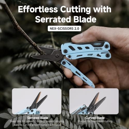 NexTool Mini Flagship F12 Keychain Multitool, 13 in 1 Pocket Tools (Blue) — view 4