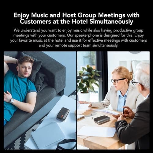 Nuroum A05B Bluetooth Conference Speaker and Microphone, Portable Wireless Speakerphone with Noise Canceling Mic, 3m/10ft Voice Picked Up Computer Speaker for Desktop PC/Laptop — view 3
