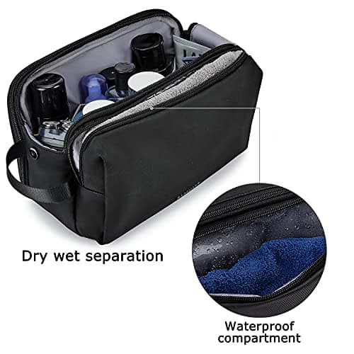 BAGSMART Men's Wash Bag, Large Capacity Travel Toiletry Bag & Wet Pocket — view 3