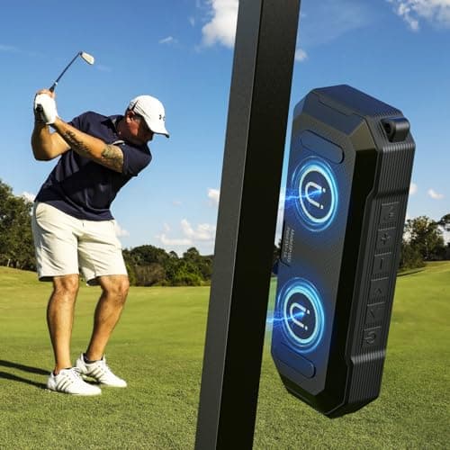 Magnetic Golf Cart Bluetooth Speaker, Portable Jobsite Speakers, Black — view 6
