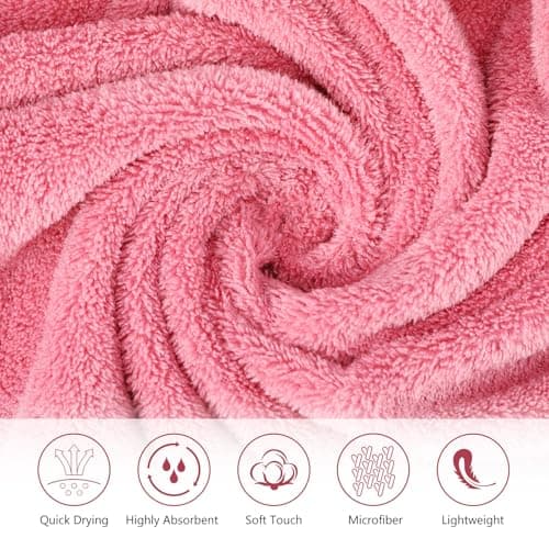 Gatuida 5 Piece Solid Color Lace Bath Towel Set Microfiber Polyester — view 3