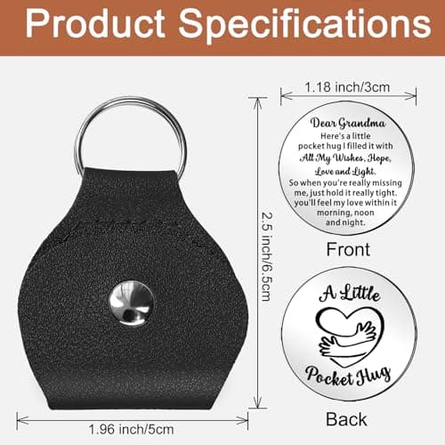 JETTOP Grandma Gifts - Grandma Gifts from Grandchildren Birthday Christmas Mothers Day Present Think of You Missing Long Distance for Grandma Pocket Hug Gifts Keyring — view 2