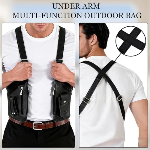 Curlady Double Shoulder Armpit Bag, Hidden Anti-Theft Underarm Strap Wallet — view 2
