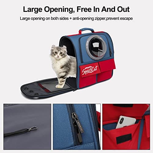 Galatée Cat Backpack Carrier, Pet Backpack Bubble Rucksack Carry Cats, Ventilate Space Capsule Pet Backpack, Dog Travel Backpack Carrier For Small Dogs(Orange) — view 2