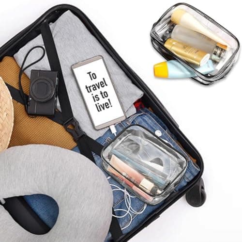 2 PCS Clear Toiletry Bag, TSA Approved Toiletry Bag, Clear Travel Toiletries Bag, Travel Toiletry Bag, for Women and Men(Black 17 * 12 * 6cm) — view 5