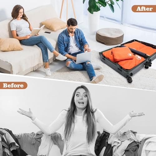 CANBOX Compression Packing Cube Set, 4pcs Expandable Suitcase Organizer Set — view 5