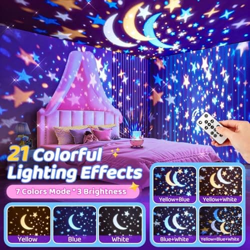 One Fire Girls Gifts, Night Light 15 Sounds, Star Projector with 15 Films — view 2