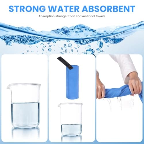 Aolso Microfibre Towel Set, 3 Pack Quick Dry Lightweight Microfibre Travel Towels, Super Absorbent Gym Towel for Men Weman, Beach Towel for Camping, Yoga, Swimming, Hiking-Blue(160x80cm+2 * 40x80cm) — view 5