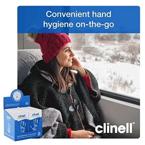 Clinell Antimicrobial Hand Wipes - Pack of 100 Individually Wrapped Sachets - Sanitising Wipes, Ideal for Travel - Dermatologically Tested, Kills 99.99% of Germs — view 4
