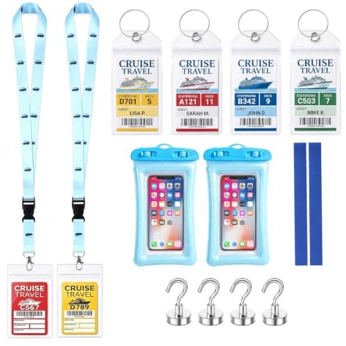 MIKEDE Cruise Essentials 2026 ship Travel essential Luggage Kits, Clear, Set