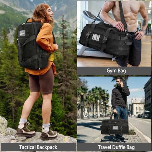 ETRONIK Gym Bag Mens Women, Large Tactical Duffle Bag with Shoe Compartment — view 6