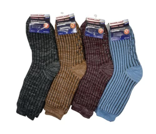 3 PAIRS OF MENS THERMAL EXTREME HOT WINTER WARM THICK SOCKS 4.7 TOG WITH SHERPA FLEECE LINING (FADE-CAMO 48)