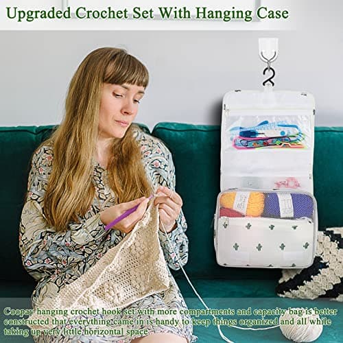 Coopay Crochet Set, Crochet Kits for Beginners Adults With Wool and Pattern, Knitting Starter Kit for Adults Kids, Starter Crochet Kit, Best Crochet Kits for Beginners Kids, Knitting Set — view 2