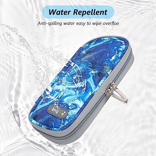 SUNMON Monjaro Travel Case, Compact Insulin Pen Cooler Travel Case with 2 Reusable Ice Packs Medicine Cool Bag, TSA Approved Medication Cooler for Travel (Sand Blue) — view 5