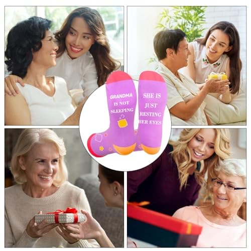 Best Grandma Mothers Day Birthday Gifts Heartwarming Christmas Thanksgiving Anniversary Retirement Presents for Grandma Granny Grandmother Mum from Grandchildren Novelty Stocking fillers Socks — view 5
