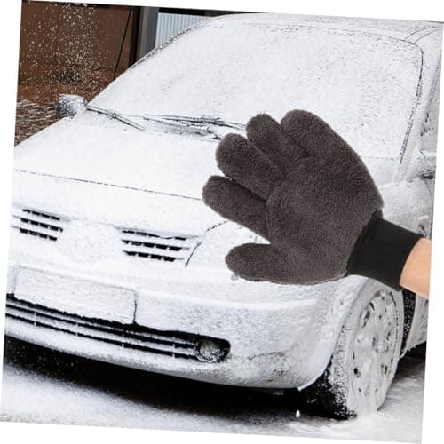 Car Wash Gloves 1 Pair Coral Fleece Cleaning Mitts — view 4