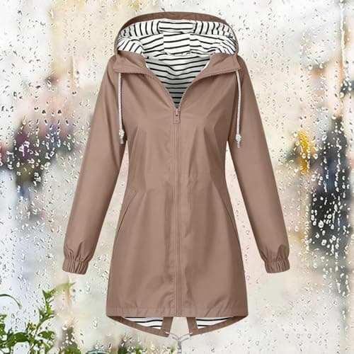 Women's Lightweight Raincoat Packable Windproof Windbreaker Outdoor Jackets — view 3