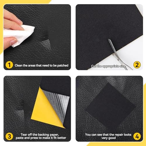 Leikedun 2Pcs Black Canvas Repair Patch 8 X 5.5inch — view 5