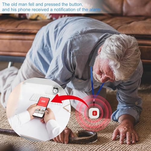 Tuya Wifi Smart Personal Alarms for Elderly, Wireless SOS Panic Call Button — view 2