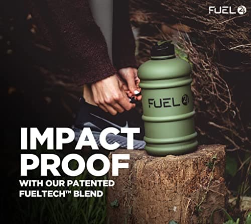 Fuel24 Jug - 2.2 Litre Water Bottle - Extra Strong Flex Material - Drop Proof, Pop or Straw Cap Options - 2.2L Large Gym Sports Bottle, BPA FREE — view 5