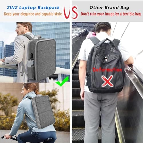 ZINZ Slim & Expandable Laptop Backpack 15 15.6 16 Inch,D01G01 — view 6