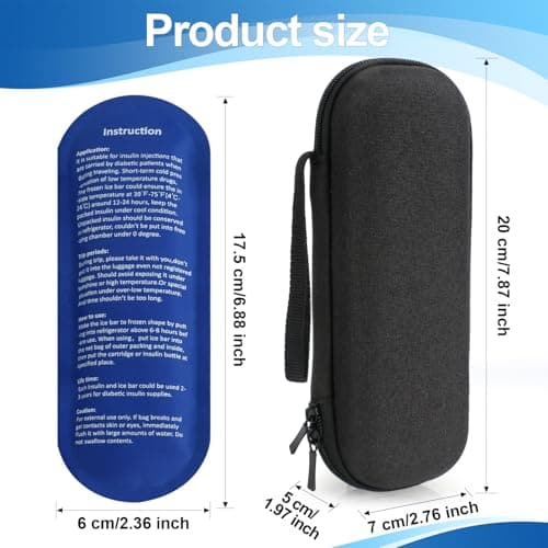 MOSTFUN Insulin Cooler Travel Case with 2 Ice Packs, Insulin Pen Case — view 2