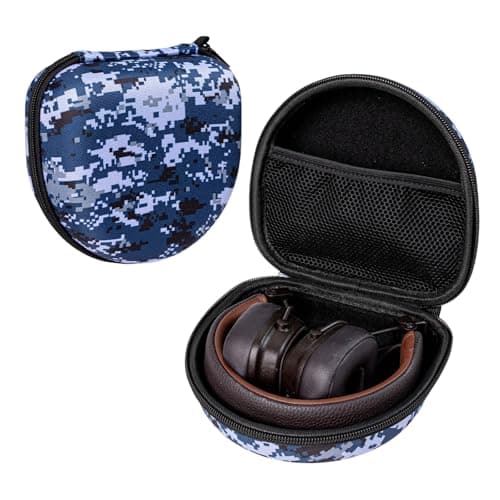 CaeorKvor Heavy Duty Headphone Travel Case Organiser Bag Design with Shock Absorbing Shell and Soft Interior Space Headphone Storage Bag — view 3