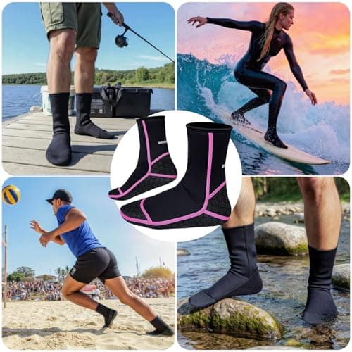 PAWHITS Neoprene Wetsuit Socks, 3mm Sand Proof Beach Booties — view 6