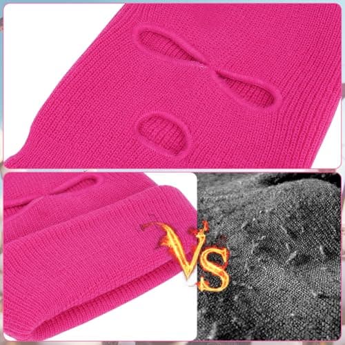 HAGOT 3 Hole Full Face Balaclava, Winter Knitted Balaclava, Ski Face Cover Unisex, Full Facecover for Outdoor Sports — view 5