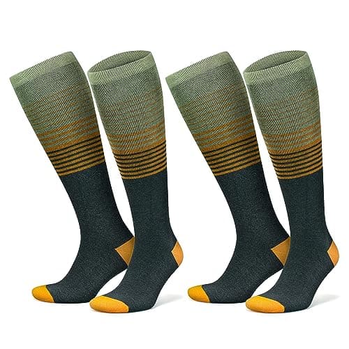 GoWith 2 Pairs Compression Socks 15-20 mmHg, Viscose Made from Bamboo
