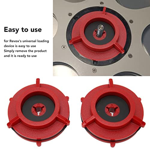 EIMSOAH 1 Pair Nab Hub Adapters, Universal Reel to Reel Tape Opener with Rubber, for Corkscrew Opener (Red) — view 2