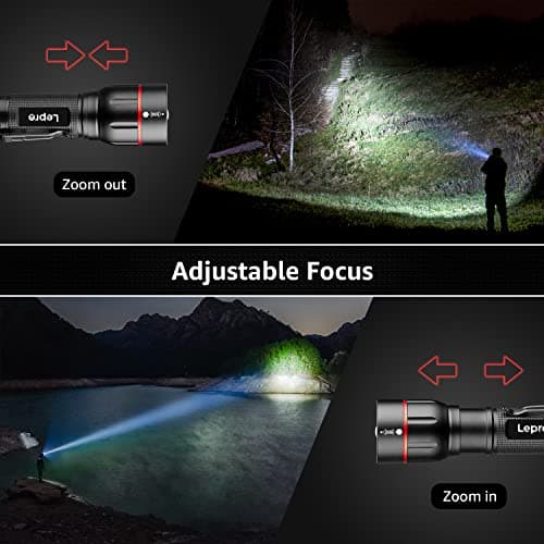 Lepro LED Torch with Clip, AAA Battery Powered Super Bright Flashlight — view 4