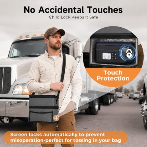 FYY Cordless Electric Lunch Box for Adults with APP Control, 27000mAh Battery Powered, 1.5L Portable Timer & Leak-Proof Warmer, Smart for Men Work Travel Truck (Black) — view 6