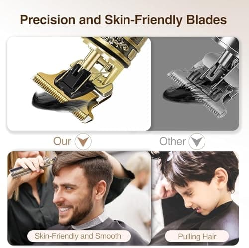 Beard Trimmer Men and Hair Clippers Men, Professional Cordless Hair Trimmer with LCD Display, Precision Detailer, Long-Lasting Battery for Haircuts & Grooming, Gifts for Men — view 4