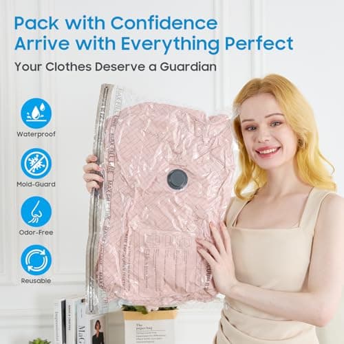 Vacuum Storage Bags,Wireless Electric Air Pump, Portable Electric Pump Vacuum Bags - Maximize Space for Travel & Home (5x 40x50cm, 5x 40x60cm, 5x 50x60cm) — view 5