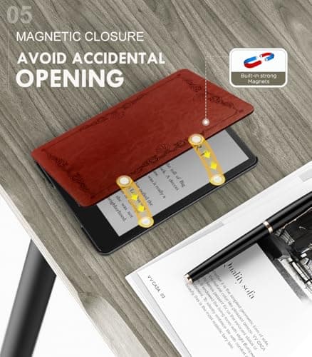 MoKo Case for 7" Kindle Paperwhite 12th Gen 2024/Colorsoft, Vintage Style — view 6