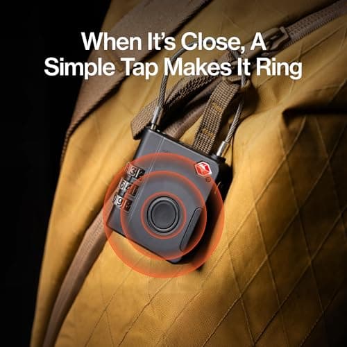 KeySmart SmartLock Tracking Luggage Locks TSA Approved-Compatible with Apple Find My App, Bluetooth GPS Tracker, Replaceable Non-Rechargeable Battery, Lock Your Suitcases and Keep Track of It (1 Pack) — view 5