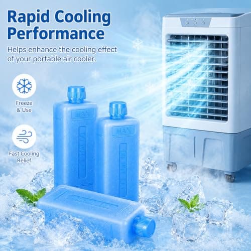 MAGICLULU 10 Pack Reusable Ice Packs, Mini Cooler Bricks — view 2