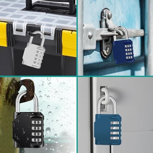 ZHEGE Combination Padlock for Locker, Code Padlock Outdoor (Peacock Blue) — view 5