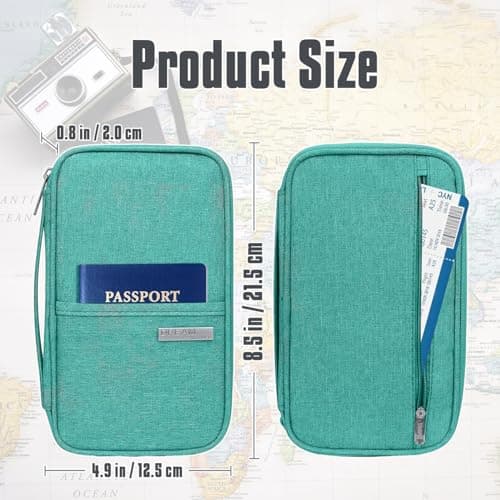 Passport Holder Travel Wallet, RFID Family Travel Document Organiser — view 5