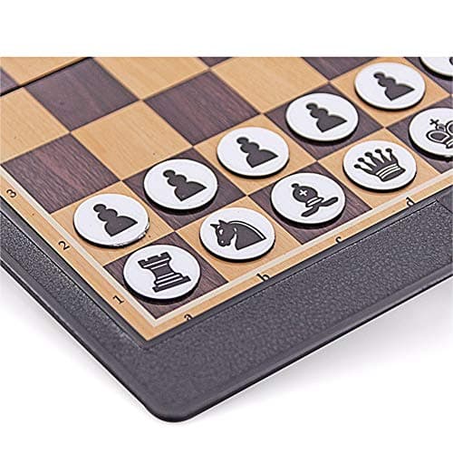 MIAOQI Foldable Magnetic Chess Set, Mini Pocket Student Mini Portable Traditional Fun Magnetic Folding Board Games for Travel School — view 4