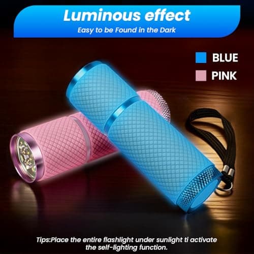 AXFEE 2PCS Small Torch, Battery Operated Torch,Flashlight-Torchs with 9 LED — view 6