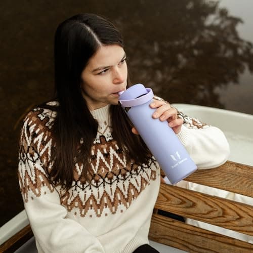 Sparrow Insulated Water Bottle with Straw Metal Water Bottles Drinks 750ml — view 5