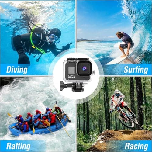 Waterproof Case for gopro Hero 13/12/11/10/9 Black - 60M/196FT Diving Protective Housing, Underwater Action Camera Case with Quick Release Mount & Anti-Fog Insert — view 6