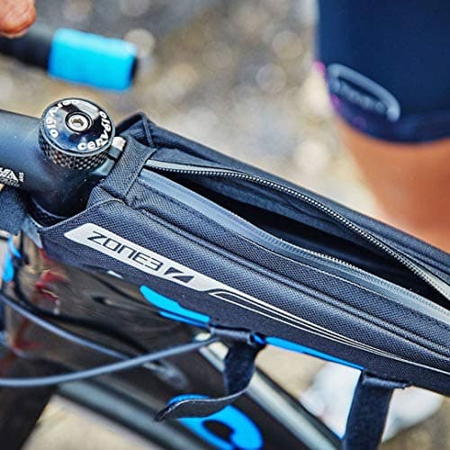 ZONE3 Aero Top Tube Cycling/Triathlon 'Bento Box' Bag, Black/Silver, One Size — view 3