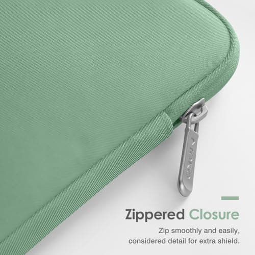 MoKo Padded Ereader Sleeve Case for 6-7 inch Tablet Sleeve Bag Protective Cover Pouch with a Carabiner, Compatible with 7" eReader Colorsoft Signature Edition/Paperwhite 12th Gen. 2024, Dark Green — view 6