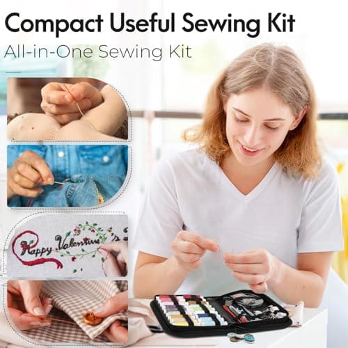 Coquimbo Sewing Kit Travel, Sewing Accessories for Adults Beginner (Black) — view 6