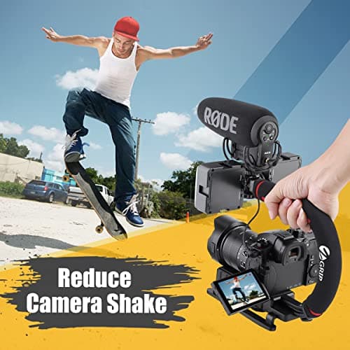 zeadio Video Action Stabilizing Handle Grip Handheld Stabilizer with Cold-Shoe Mount for All DSLR Camera Camcorder — view 2